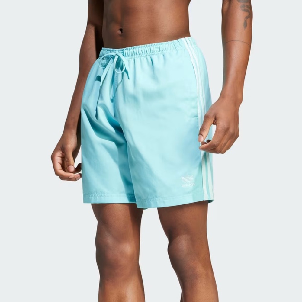 Adidas Originals 3-Stripes 8-Inch Swim Shorts